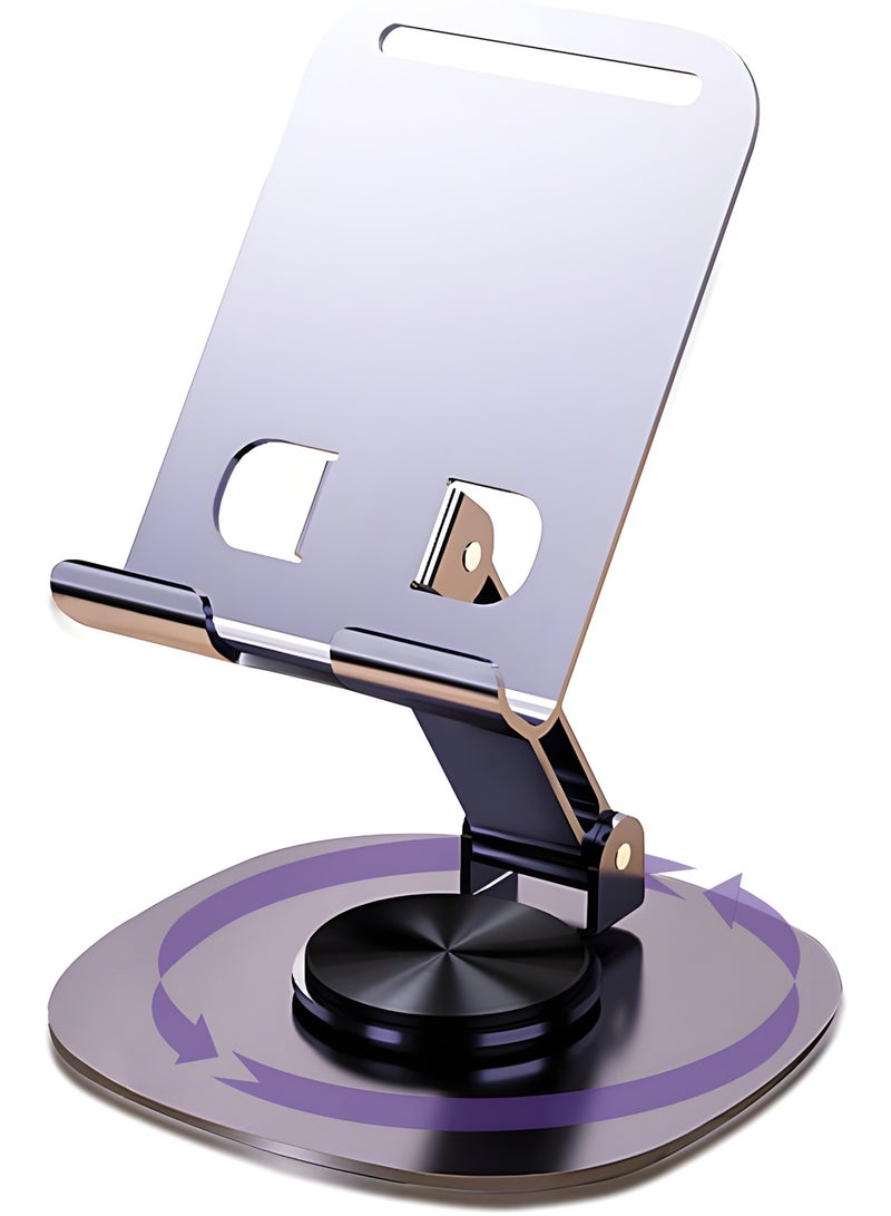 حامل موبايل يدور 360 درجة للمكتب، هولدر محمول وقابل للطي للهواتف المحمولة للمكتب والمطبخ، حامل تابلت قابل للتعديل لجميع الهواتف المحمولة، iPhone، iPad، Nintendo Switch - Image 1